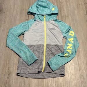 Roots Kids Aqua and Gray Hoodie